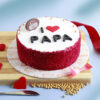 Father's Day Special I Love Papa Eggless Red Velvet Cake